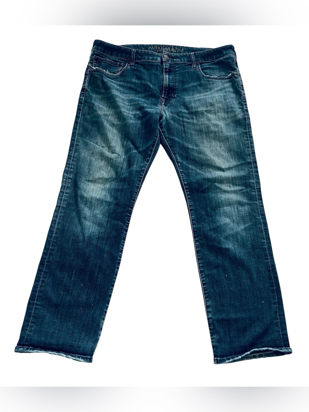 American Eagle Jeans Men’s 38 X 32 Blue Original Straight Mid Rise Stretch Denim